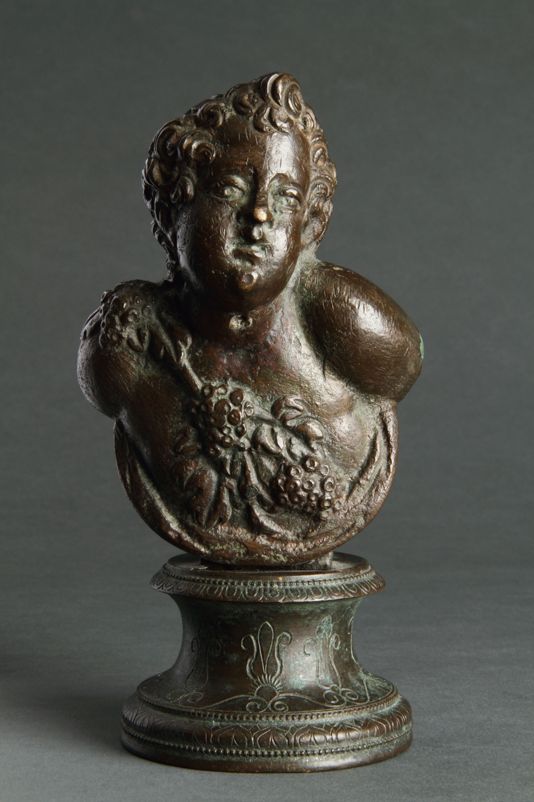 Venetian Renaissance Bronze Bust of a Bacchante or Putto